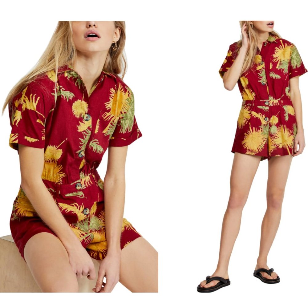 Free People - Red Malibu Romper